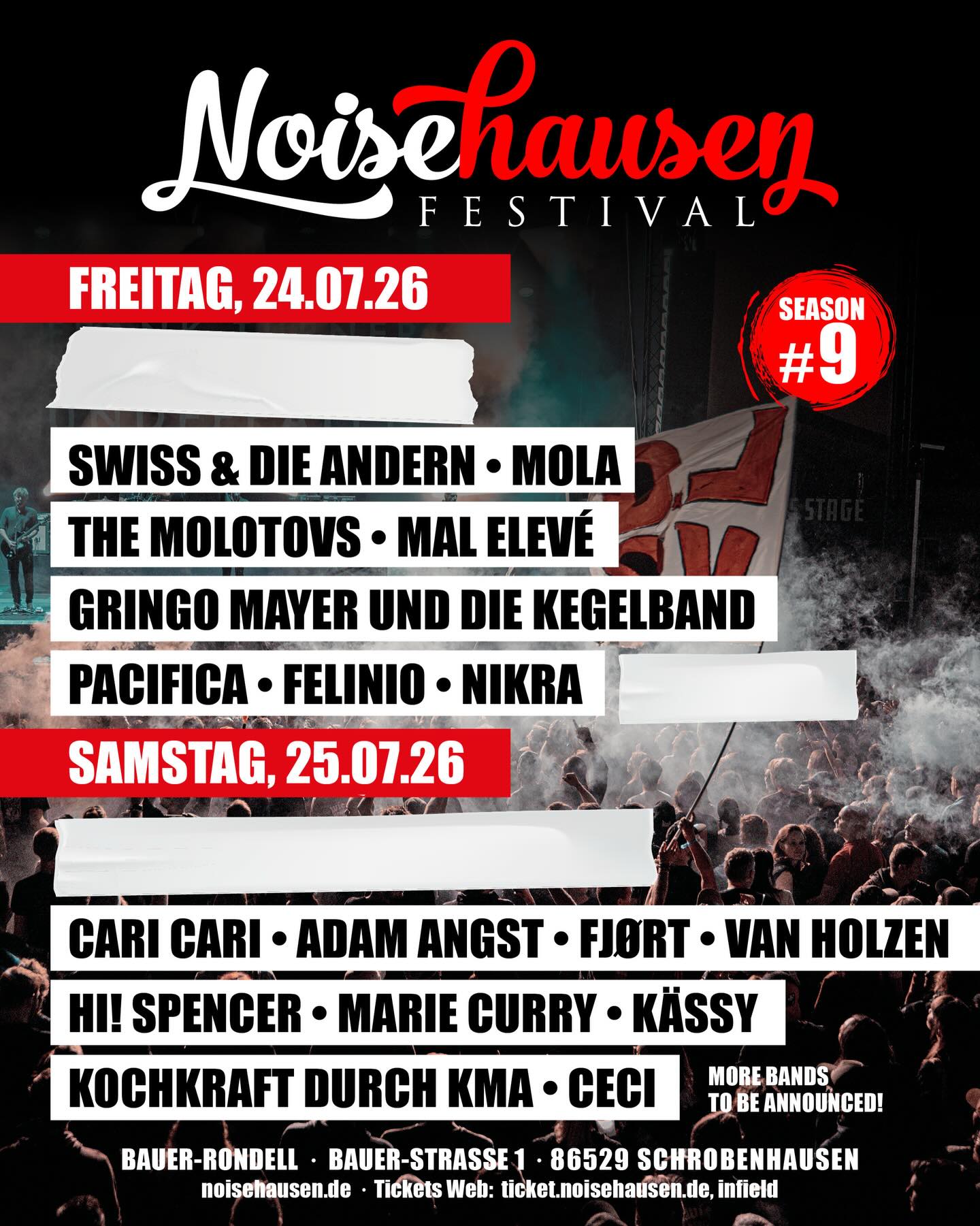 🔥 Noisehausen Festival Season #9 - Booking is complete! Halleluja! Drei Bands haben wir noch nicht angekündigt, darunter auch unsere zwei Headliner. Habt noch etwas Geduld, wir dürfen euch noch nicht verraten, wer es sein wird. Aber in Kürze dann. Es wird ganz fantastisch, so viel sei schon mal gesagt. Stay tuned for more happy days! ❤️🔥

#noisehausen #noisehausenfestival #noisehausen2026 #festival
