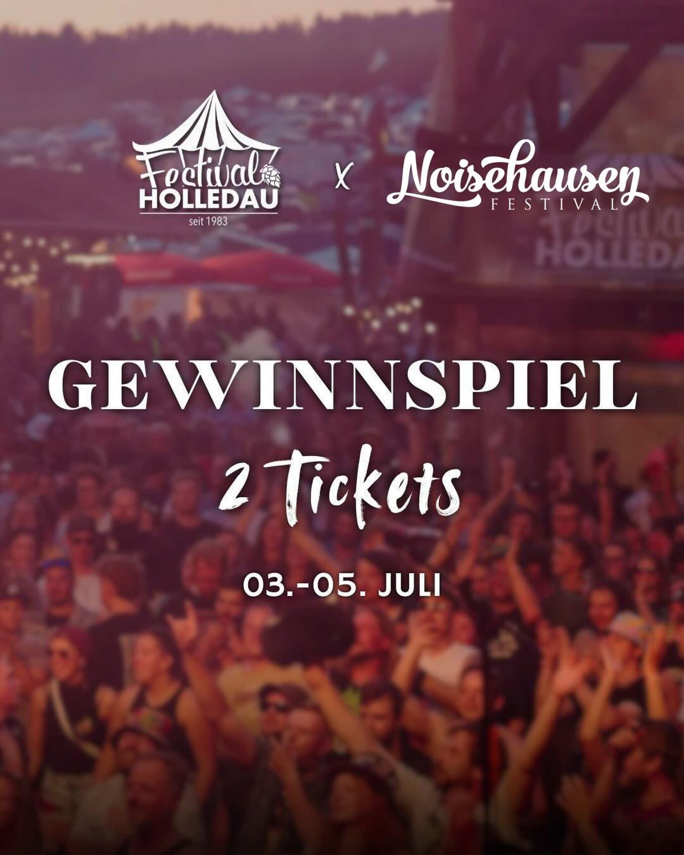 🔥 Unsere Freunde vom @festival_holledau feiern vom 03.-05.Juli bereits ihre 42.Ausgabe. Wow. Big respect! Wir freuen uns 2 Tickets für dieses großartige Festival verlosen zu dürfen. 🔥
Um teilzunehmen
✓ musst Du Follower von Noisehausen und Festival Holledau auf Instagram sein
✓ und diesen Beitrag liken und sag uns in den Kommentaren, mit wem du gerne das Festival Holledau 2026 besuchen möchtest
Unter allen, die bei diesem Beitrag bis zum 19.06.26 um 23:59 Uhr MEZ auf „Gefällt mir“ geklickt und diesen Beitrag kommentiert haben, werden zwei Gewinner ausgelost.
► Die Gewinner werden am 20.06.26 bekanntgegeben
► Das Gewinnspiel richtet sich an Follower unserer Seiten - also bitte nicht vergessen vorher Noisehausen und Festival Holledau auf Instagram zu folgen.
► Mit der Teilnahme sicherst Du zu, dass Du mindestens 18 Jahre alt bist
► Das Gewinnspiel steht in keiner Verbindung zu Instagram und wird in keiner Weise von Instagram gesponsert, unterstützt oder organisiert.
#noisehausen #peace #love #rocknroll #festivalholledau