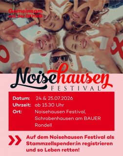🔥 Lasst euch auf dem Noisehausen Festival 2026 als Stammzellenspender*in registrieren und rettet so im besten Fall Leben. Wir haben es schon gemacht, nutzt die Chance. Danke an @dkms_de und das Team vom Gesundheitsamt @lra.neuburg.schrobenhausen für die Tests und die Durchführung vor Ort. 🙏🏻❤️🔥
#noisehausen #noisehausenfestival #fuckcancer #savelives #festival