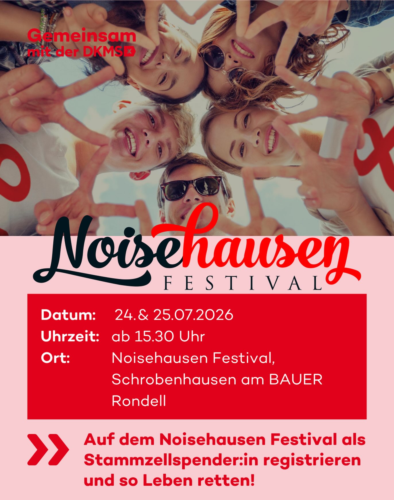🔥 Lasst euch auf dem Noisehausen Festival 2026 als Stammzellenspender*in registrieren und rettet so im besten Fall Leben. Wir haben es schon gemacht, nutzt die Chance. Danke an @dkms_de und das Team vom Gesundheitsamt @lra.neuburg.schrobenhausen für die Tests und die Durchführung vor Ort. 🙏🏻❤️🔥
#noisehausen #noisehausenfestival #fuckcancer #savelives #festival