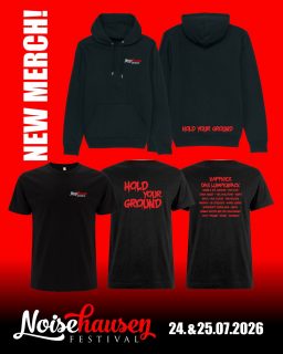 🔥 New Merch in the house. Neue Shirts und Hoodies auf dem Noisehausen Festival 2026 erhältlich. Hold your ground! ❤️🔥
#noisehausen #noisehausenfestival #new #merch #festival