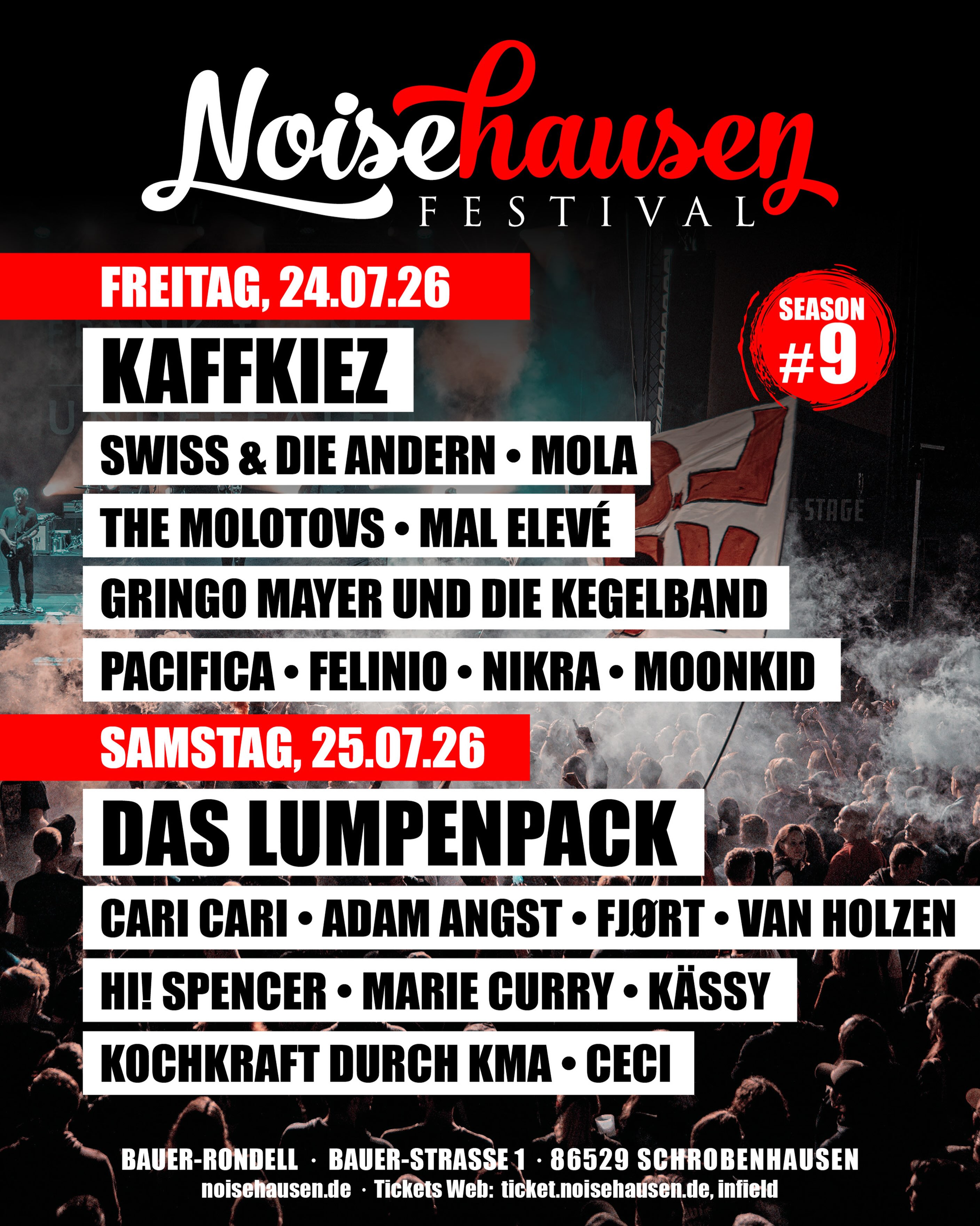 🔥 Noisehausen Festival 2026 mit Kaffkiez, Das Lumpenpack, Swiss & Die Andern, Cari Cari, Adam Angst, Fjørt, Mola, Van Holzen, Marie Curry und vielen mehr. Jetzt noch Tickets sichern. Links in bio. Better be 
fast! 🔥

#noisehausen #noisehausenfestival #festival #love #summer