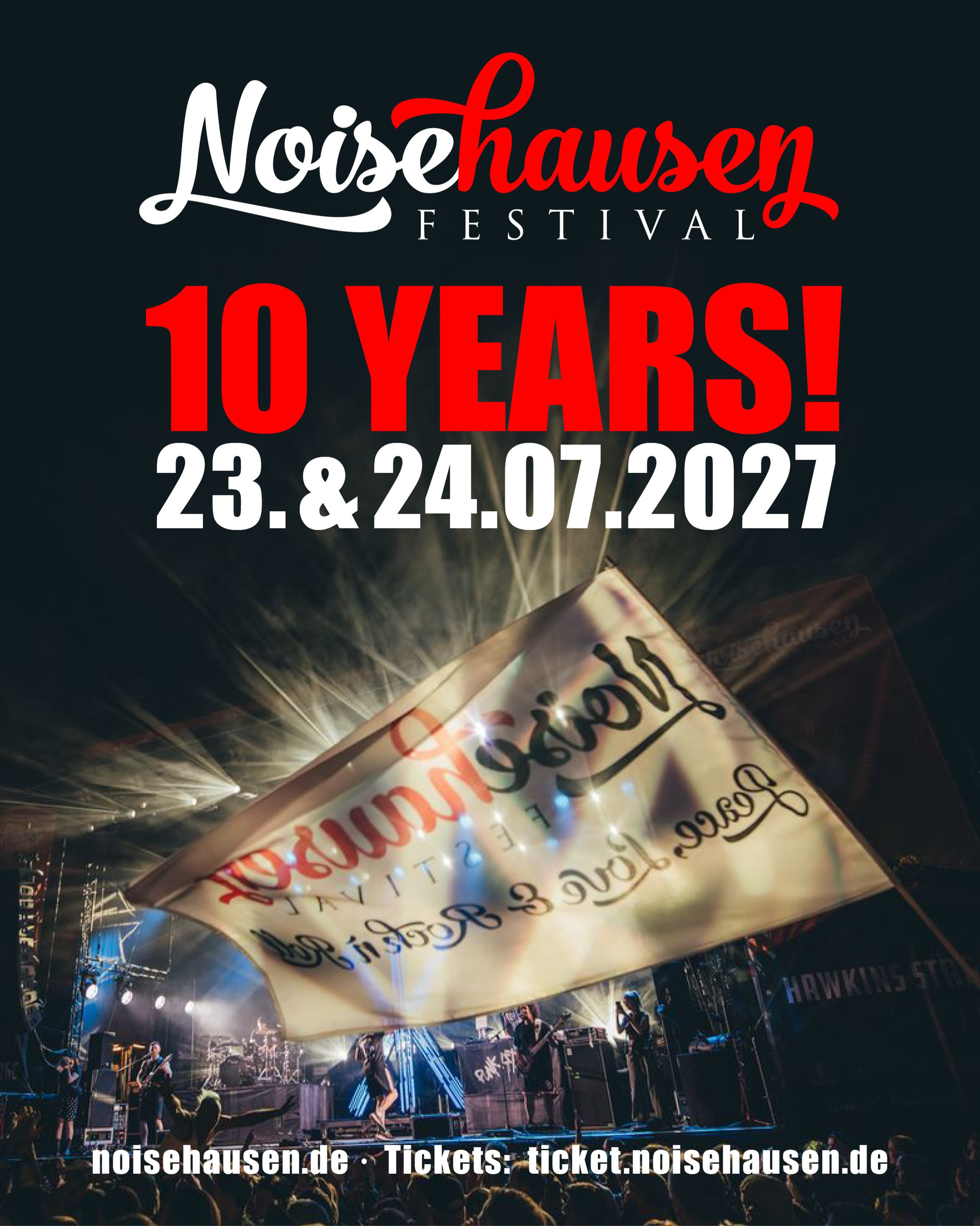 🔥 Hä? Es geht schon weiter? Noisehausen Festival - Season #10! Kommt am 23.&24.07.2027 zurück nach Schrobenhausen und feiert mit uns die zehnte Noisehausen Sause. Das wird genauso unvergesslich wie das letzte Wochenende! Word! Mindestens! Jetzt Tickets sichern. Links in bio. 🔥

#noisehausen #noisehausenfestival #season10 #festival