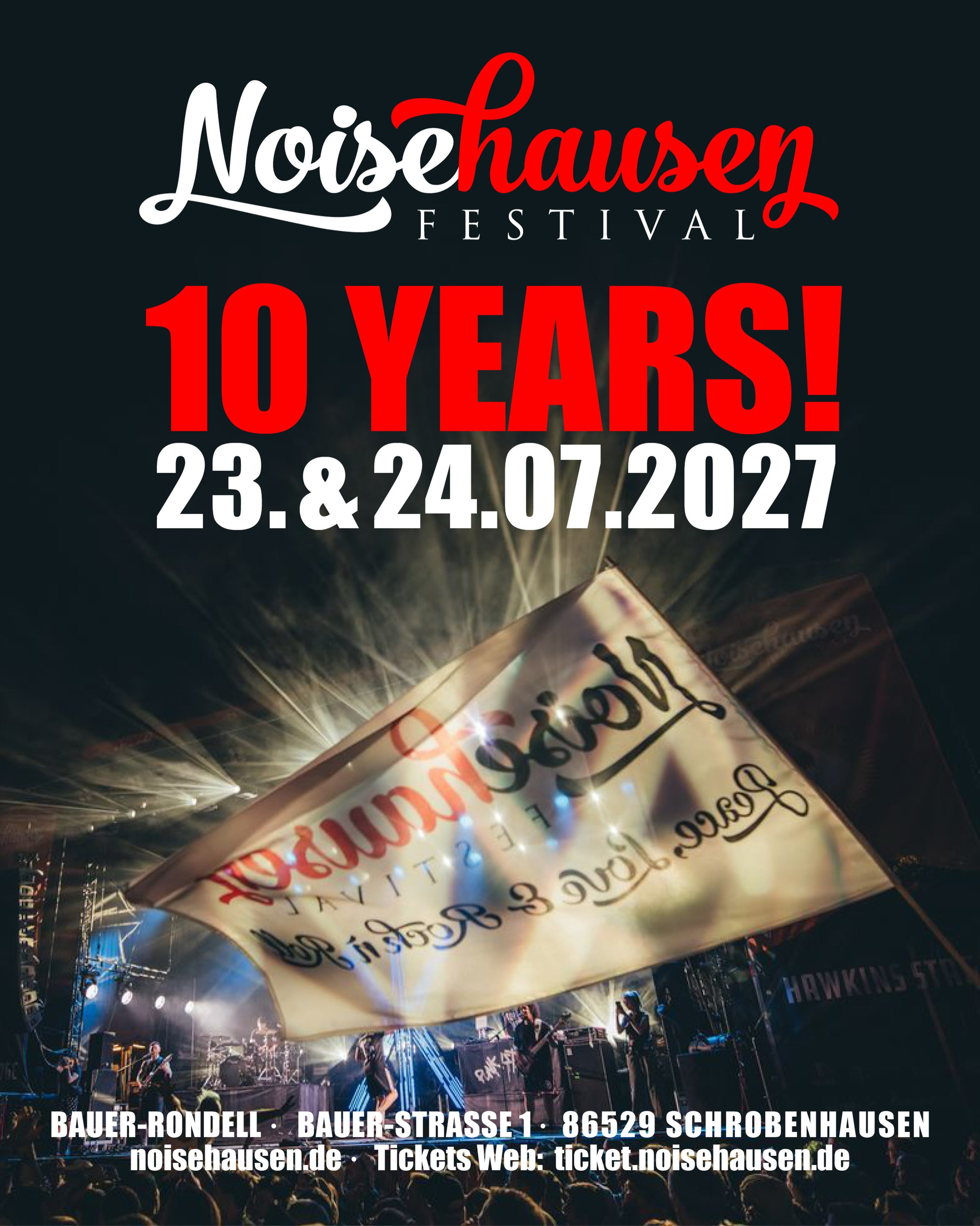 🔥 Hä? Es geht schon weiter? Noisehausen Festival - Season #10! Kommt am 23.&24.07.2027 zurück nach Schrobenhausen und feiert mit uns die zehnte Noisehausen Sause. Das wird genauso unvergesslich wie das letzte Wochenende! Word! Mindestens! Jetzt Tickets sichern. Links in bio. 🔥
#noisehausen #noisehausenfestival #season10 #festival